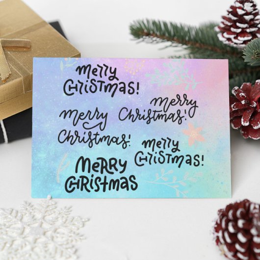 Groovy Merry Christmas Postkarte