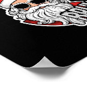 Groovy Merry Christmas Santa Bruh Checkered Retro Poster (Ecke)