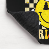 Groovy Merry Christmas Smile Face Santa Hat Xmas T Mousepad (Ecke)
