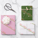 Groovy Merry Christmas Tree Bubble Letters Geschenkpapier Set<br><div class="desc">Frohe Weihnachts Groovy Wrapping Paper</div>