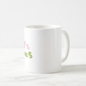 Groovy Merry Christmas Tree Bubble Letters Kaffeetasse (VorderseiteRechts)