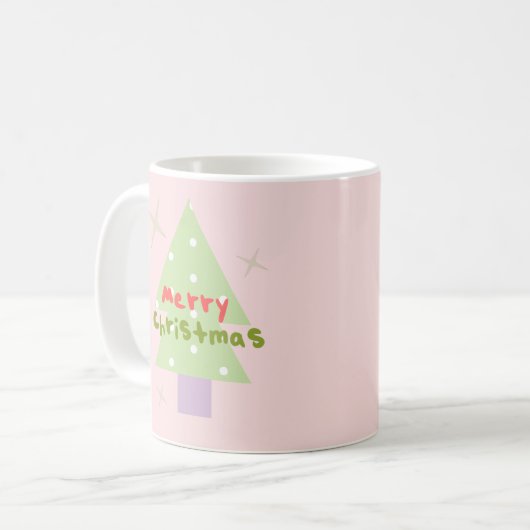 Groovy Merry Christmas Tree Kaffeetasse (Vorderseite Links)