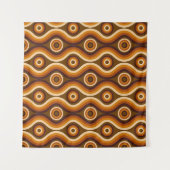 Groovy Mid Century Mod - Erdton Wandteppich (Vorderseite (Horizontal))