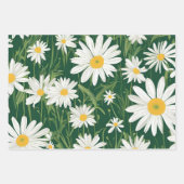 Groovy Mid Century Modern Daisy Floraal Geschenkpapier Set (Vorderseite)