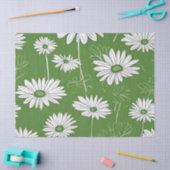 Groovy Mid Century Modern Daisy Floraal Seidenpapier (Basteln)
