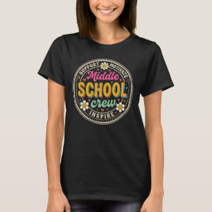 Groovy Middle School Crew Lehrer Rückkehr zur Schu T-Shirt