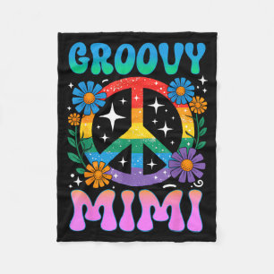 Groovy Mimi Blumen Hipe Lustiger Muttertag Mama Fr Fleecedecke