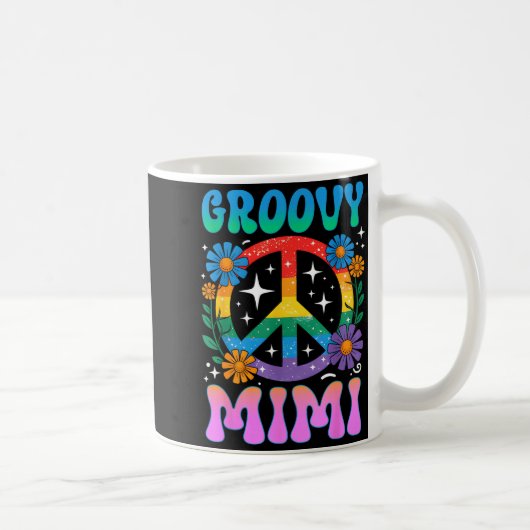 Groovy Mimi Floral Hipe Funny Mother's Day Mom Wom Kaffeetasse (Rechts)
