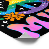 Groovy Mimi Floral Hipe Funny Mother's Day Mom Wom Poster (Ecke)