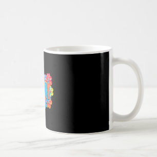 Groovy Mimi-Ton Stil farbenfrohes Blumendesign Kaffeetasse