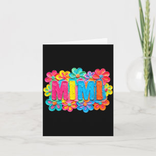 Groovy Mimi-Ton stilvolles farbenfrohes florales D Karte