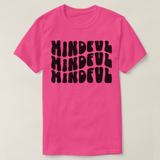Groovy Mindful Grateful Mental Health Matter Inspi T-Shirt (Design vorne)