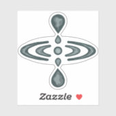 Groovy Mindfulness Symbol Aufkleber (Blatt)