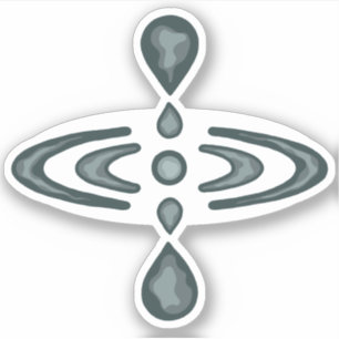 Groovy Mindfulness Symbol Aufkleber