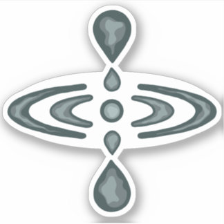 Groovy Mindfulness Symbol Aufkleber