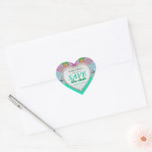 Groovy Mint & Pink Save the Date Heart Stickers (Umschlag)