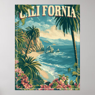 Groovy mit Retro California Poster