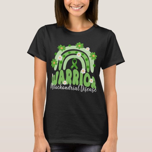 Groovy mitochondriale Krankheit Krieger Regenbogen T-Shirt (Vorderseite)