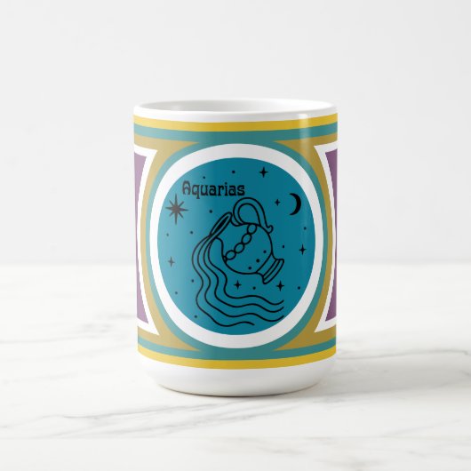 Groovy Mod Aquarias Zodiac Tasse (Mittel)