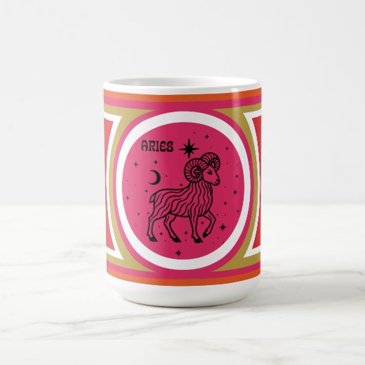 Groovy Mod Aries Zodiac Tasse (Mittel)