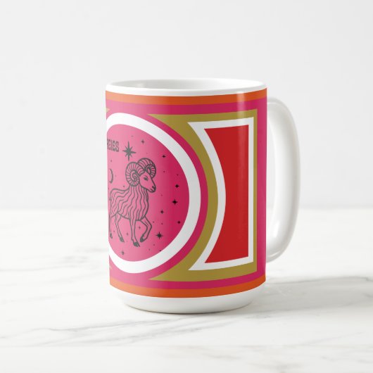 Groovy Mod Aries Zodiac Tasse (VorderseiteRechts)