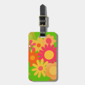 Groovy Mod floral Gepäckanhänger (Vorderseite vertikal)