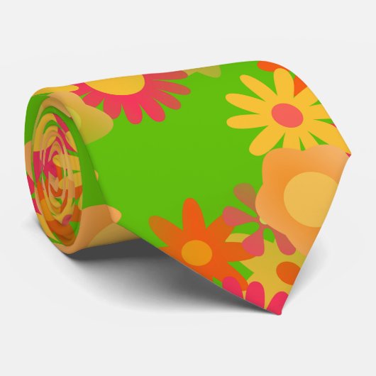 Groovy Mod floral Krawatte (Gerollt)