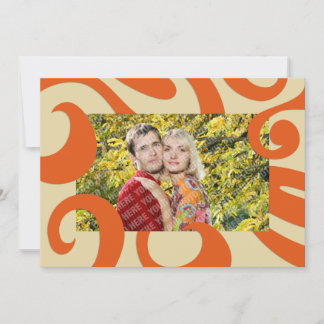Groovy Mod Holiday Foto Flat Card Feiertagskarte