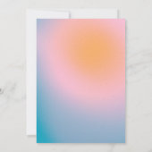 Groovy Mod Pastel Retro Custom Foto Abschluss Ankündigung (Rückseite)