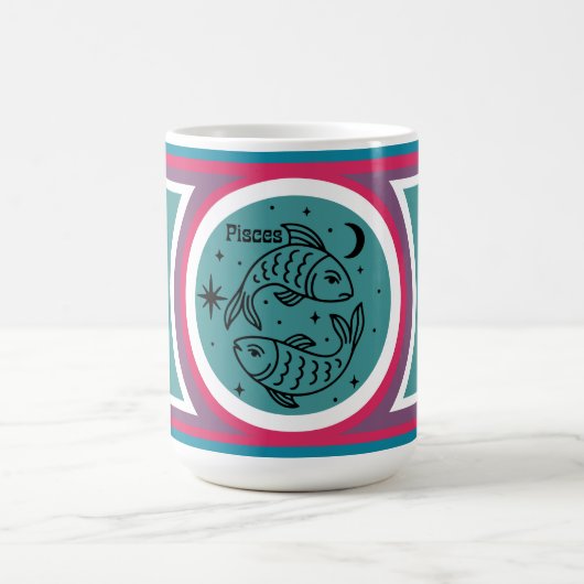 Groovy Mod Pisces Zodiac Tasse (Mittel)
