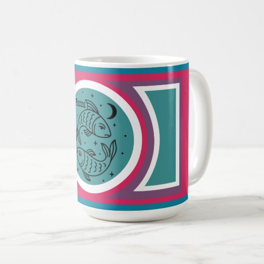 Groovy Mod Pisces Zodiac Tasse (VorderseiteRechts)