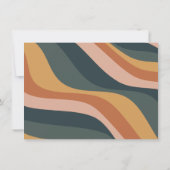 Groovy Modern Earth Tone Wavy Stripe Personalized Dankeskarte (Rückseite)