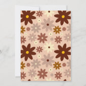 Groovy Modern Groovy Retro 70er Floral Wedding Save The Date (Rückseite)