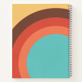 Groovy Modern Retro Bold Curves Personalisiert Notizblock (Rückseite)