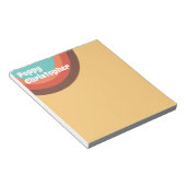 Groovy Modern Retro Farbige Kurven Personalisiert Notizblock (angewinkelt)