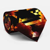 Groovy Modern Triangle Abstrakt Krawatte (Gerollt)