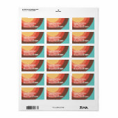 Groovy Moderne Retro farbenfrohe Kurven kühl freun Adressaufkleber (Vorne)