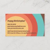 Groovy Moderne Retro farbenfrohe Kurven kühl freun Visitenkarte (Rückseite)