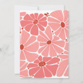 Groovy moderne rosa Hochzeit Einladung (Rückseite)