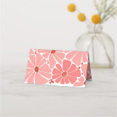 Groovy moderne rosa Hochzeit Platzkarte (Rückseite)