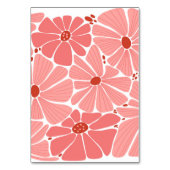 Groovy moderne rosa Hochzeit Tischnummer (Rückseite)