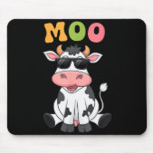 Groovy Moo Cow - Funny Farmer Cow Men Women Kids B Mousepad (Vorne)