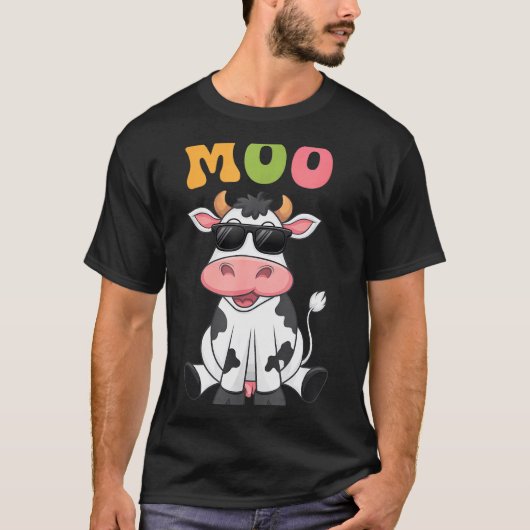 Groovy Moo Cow - Funny Farmer Cow Men Women Kids B T-Shirt (Vorderseite)
