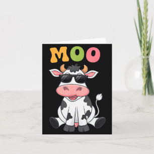 Groovy Moo Kuh - Lustige Bauer Kuh Männer Frauen K Karte
