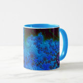 Groovy Moody Blue Fraktal Mandelbrot Spirals Tasse (VorderseiteRechts)