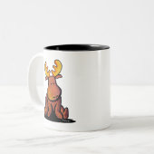 Groovy Moose Zwei-Tone-Kaffee-Tasse Zweifarbige Tasse (Vorderseite Links)