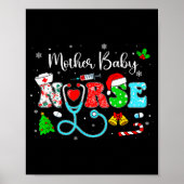 Groovy Mother Baby Nurse Christmas Matching Xmas N Poster (Vorne)