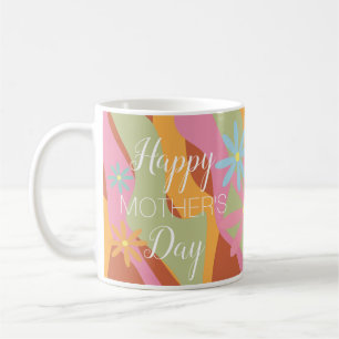 Groovy Mother's Day Blume Foto gestalten Kaffeetasse