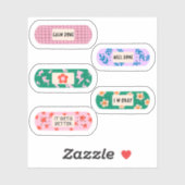 Groovy Motivierend Pflaster - Retro Healing Vibes Aufkleber (Blatt)