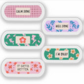 Groovy Motivierend Pflaster - Retro Healing Vibes Aufkleber (Vorderseite)